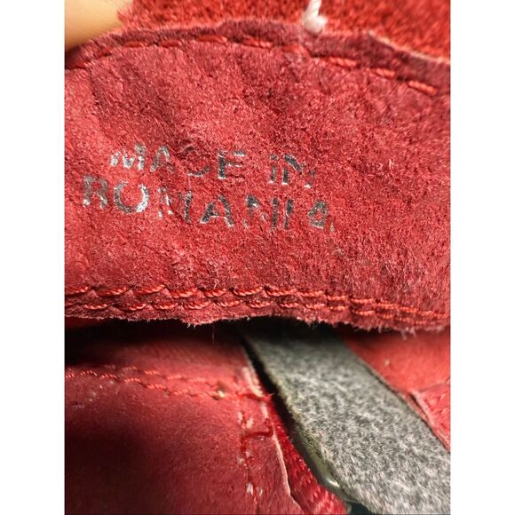 Sundance Etta Red Suede Western Festival Studded Ankle Boots Size EU 38/ 7,5 US - Picture 7 of 16